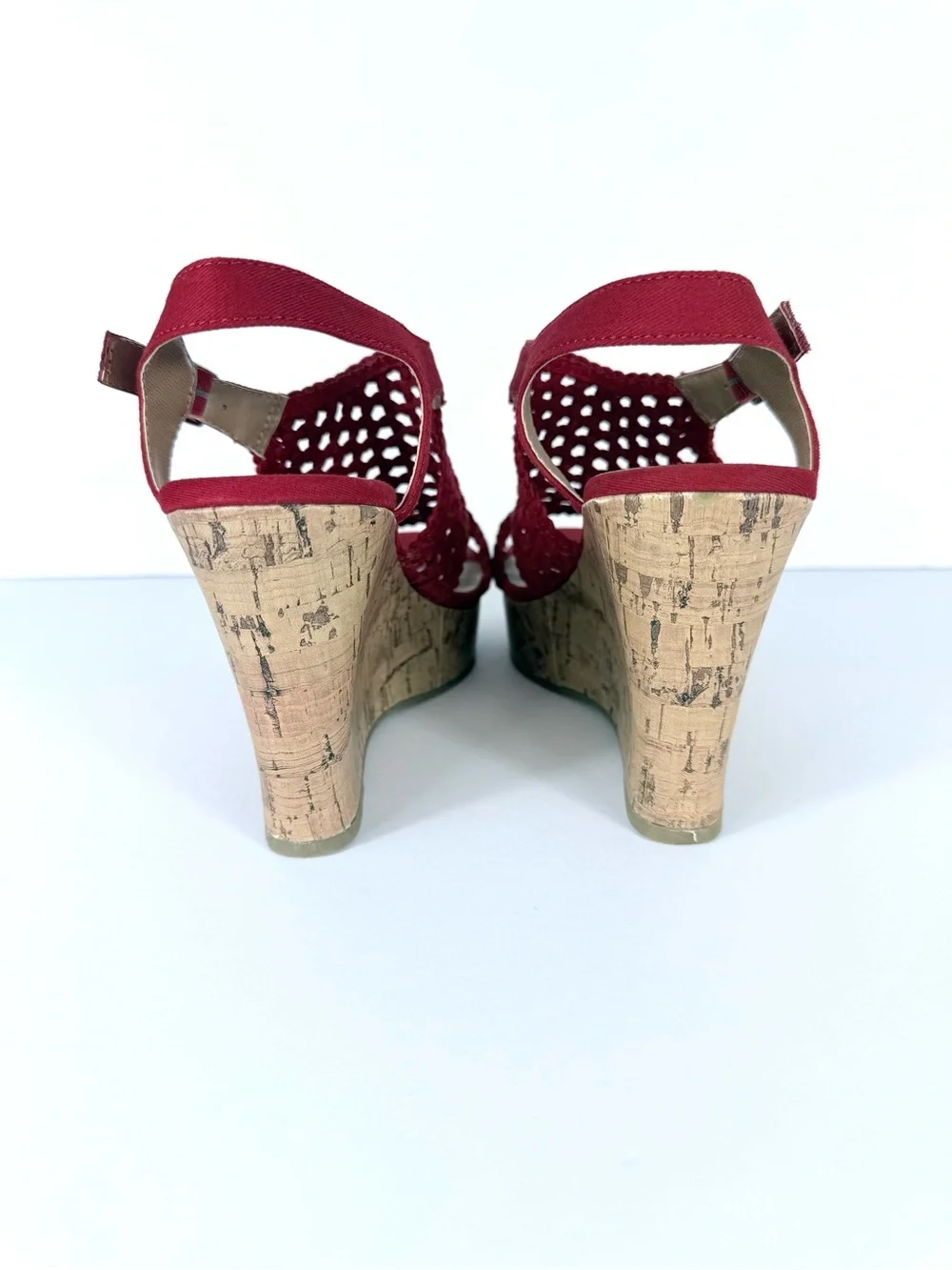 SO Red Wedge Sandals